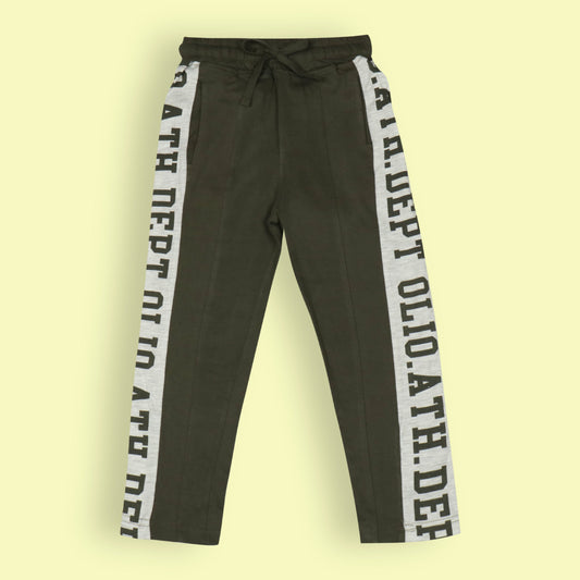 OlioKids Boy's Cotton Ankle-Length Regular Fit Track Pant