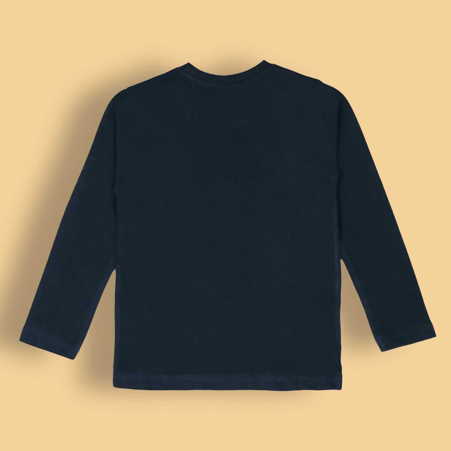 OlioKids Boy's Cotton Full Sleeve Round Neck T-Shirt with Placement Print