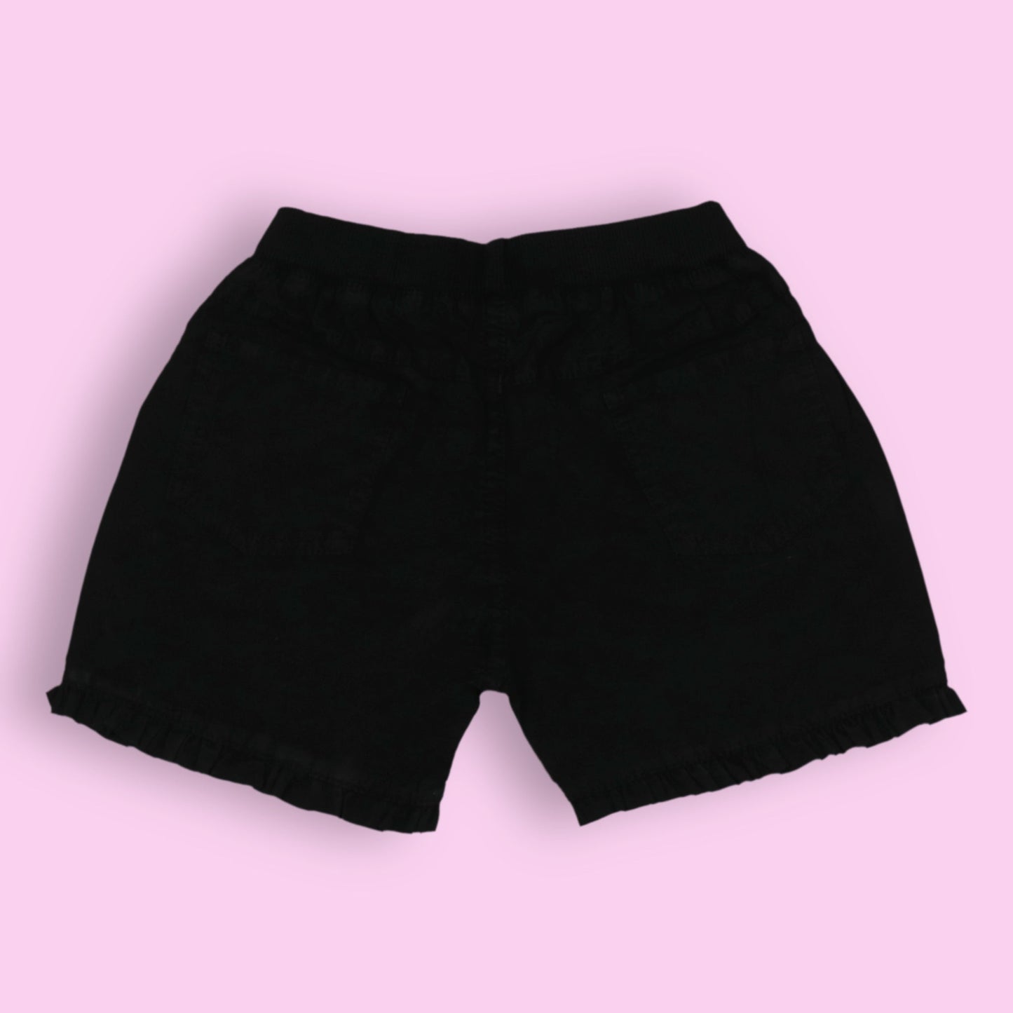 OlioKids Girls Cotton Blend Elasticated Pull-On Shorts - Navy Blue