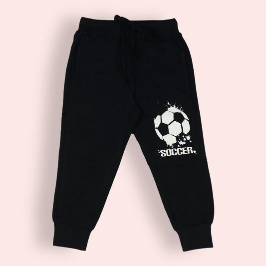 OlioKids Boys’ Essential Cotton Joggers – Full Length, Comfort+ Navy Blue Pants