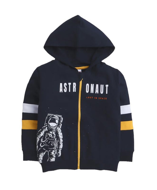 Laid-Back Navy Blue Looks. All-Day Comfort In Cozy Sweatshirt With Hoodie