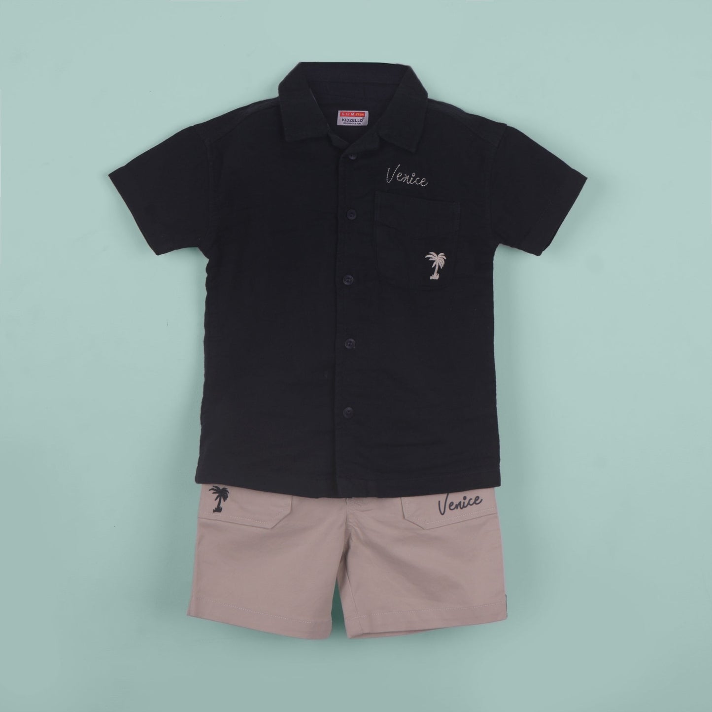 Little Voyager – Kidzello Boys’ Stylish Shirt & Shorts Set