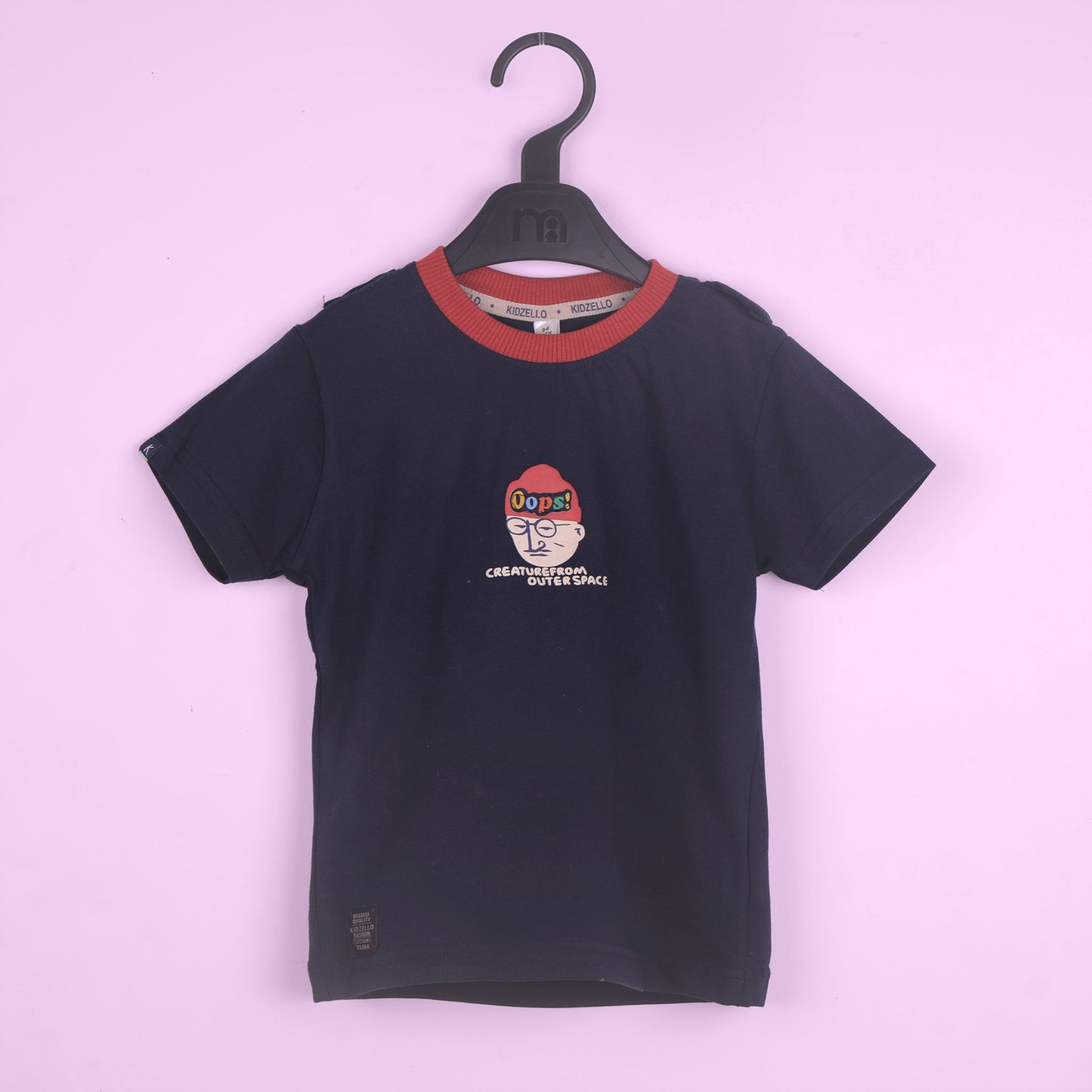 Galaxy Fun – Navy Cotton Tee with Shorts & Braces