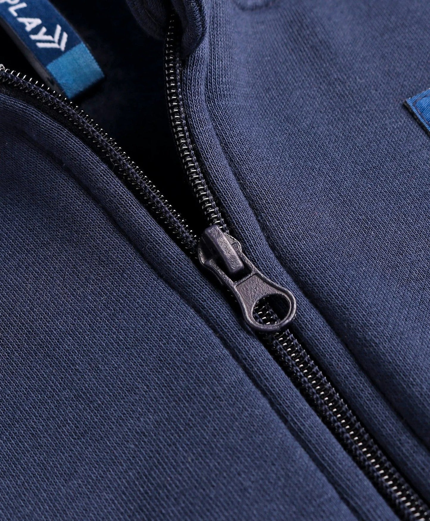 Ready to Roar: The Navy Blue Winter Warmth Zip
