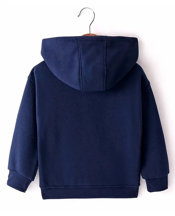 Ready to Roar: The Navy Blue Winter Warmth Zip