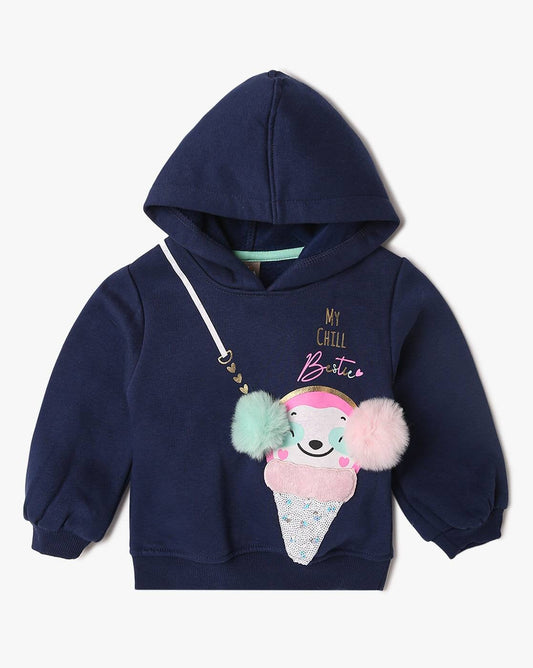 Little Kangaroos Warm Navy Hooded Sweatshirt – Stylish & Snug for Winter Days