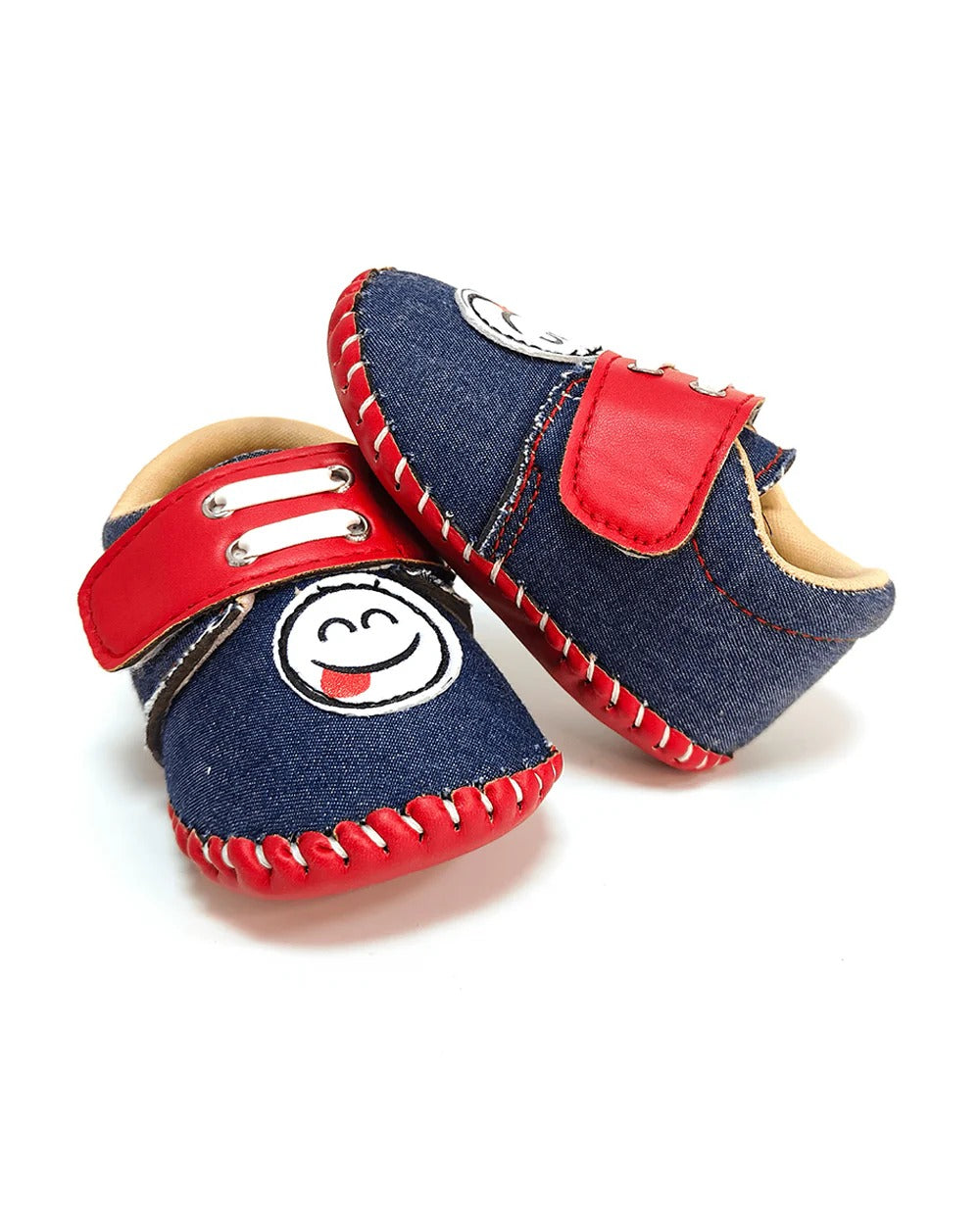 Nuluv Navy Velcro Party Booties – Infant Baby Shoes (6–12 Months)