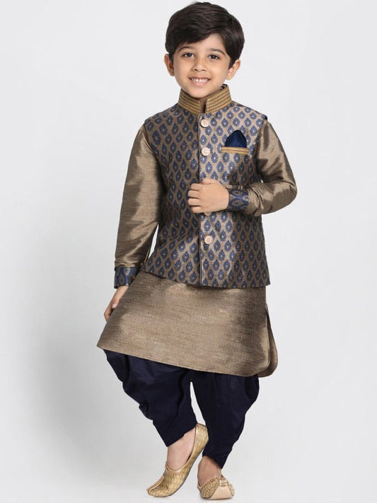 Heritage Charm – Vastramay Navy Blue Ethnic Set
