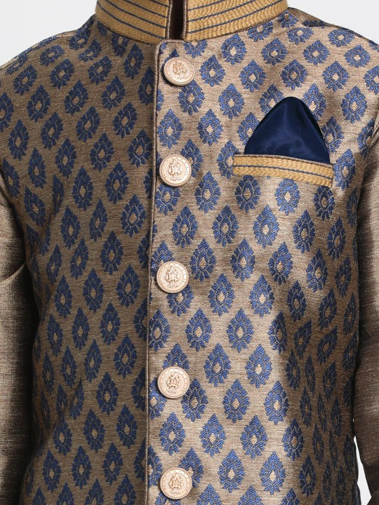 Heritage Charm – Vastramay Navy Blue Ethnic Set