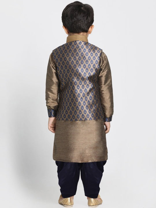 Heritage Charm – Vastramay Navy Blue Ethnic Set