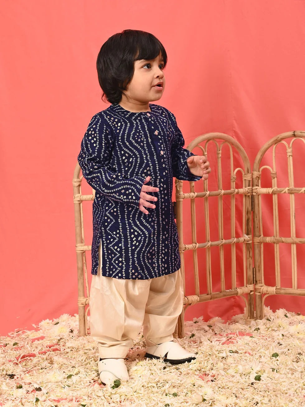 Tiny Trendsetter – Boys’ Navy Kurta Patiala Celebration Set