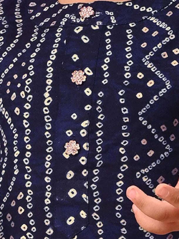 Tiny Trendsetter – Boys’ Navy Kurta Patiala Celebration Set