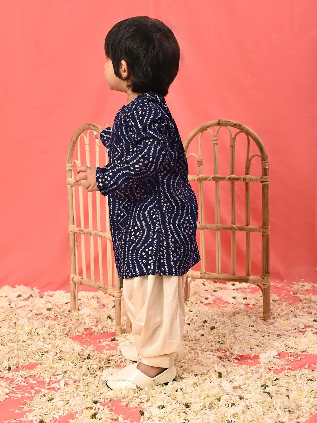Tiny Trendsetter – Boys’ Navy Kurta Patiala Celebration Set