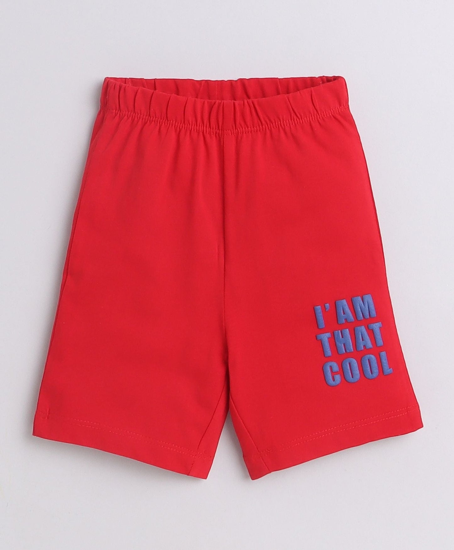 Bumzee boys’ summer set: half sleeves, rib neck, and bold “I AM THAT COOL” print!