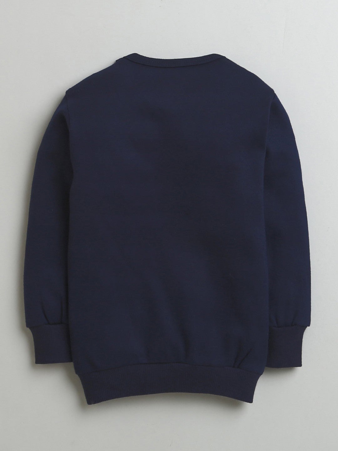 Little lions rule in Bumzee’s cozy, stylish navy sweatshirt & joggers for winter days!