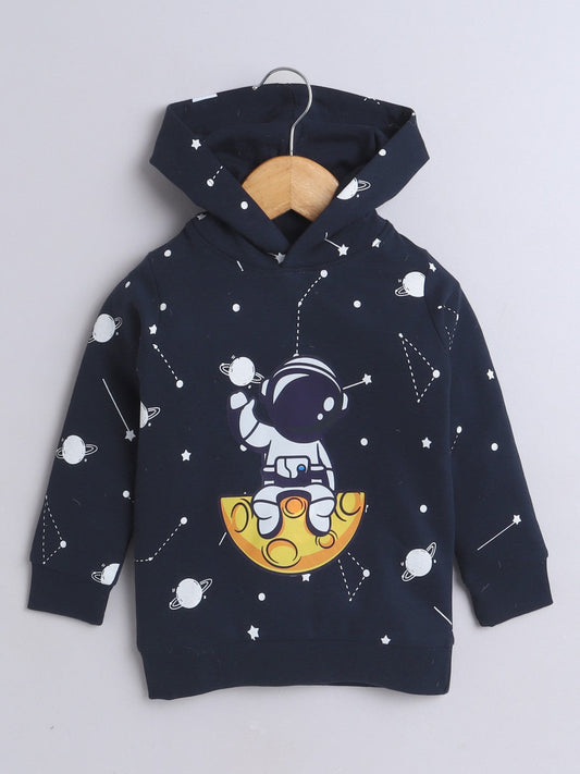 Slip into warmth and fun with Bumzee’s boys’ cotton hooded sweatshirt for chilly days!