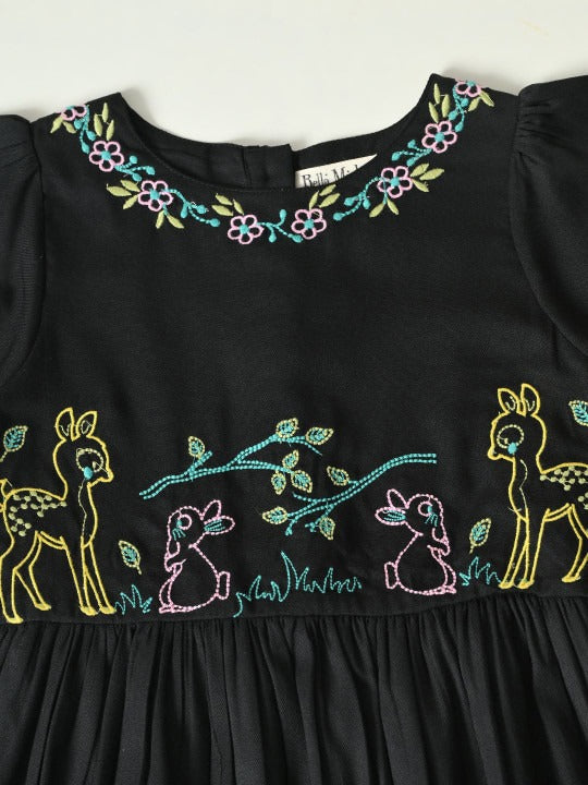 Smart & Sweet: Short-Sleeve Back Button Frock for Every Occasion