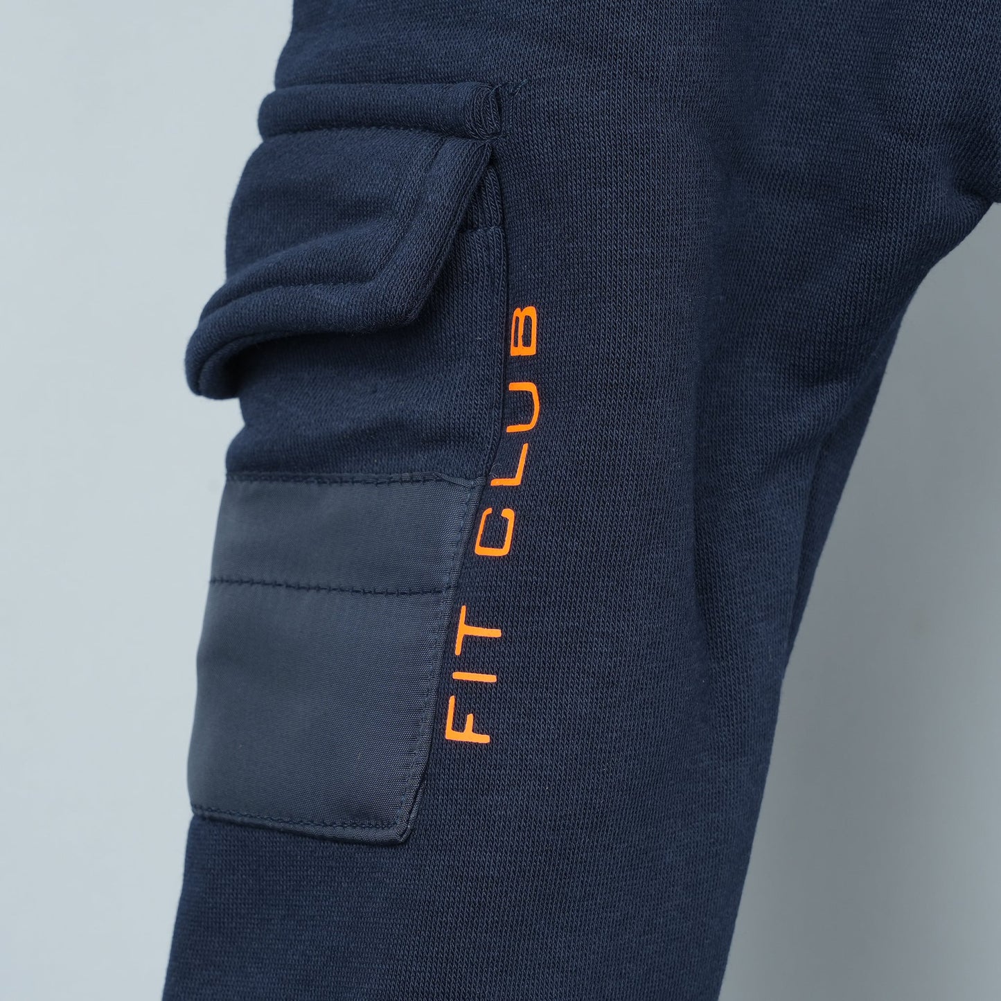 Baby Loon Boy's Warmth+ Navy Blue Cargo Pants (Applique)