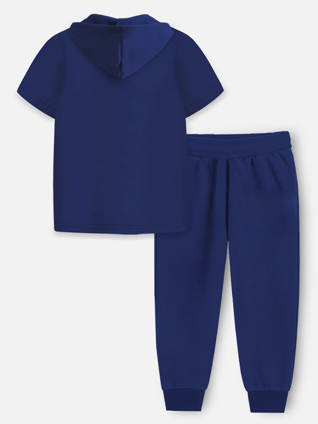 Trampoline Boy's Navy Blue Hooded 'NEW YORK' T-Shirt & Track Pant Set