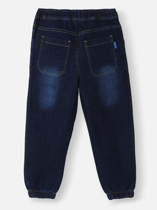 Elasticated Flared Navy Boy Jeans
