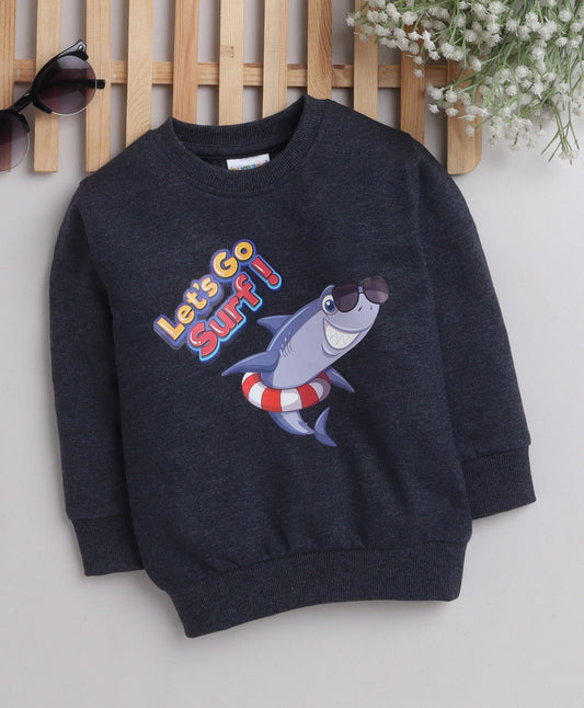 Bumzee 'Let's Go Surf' Navy Pullover