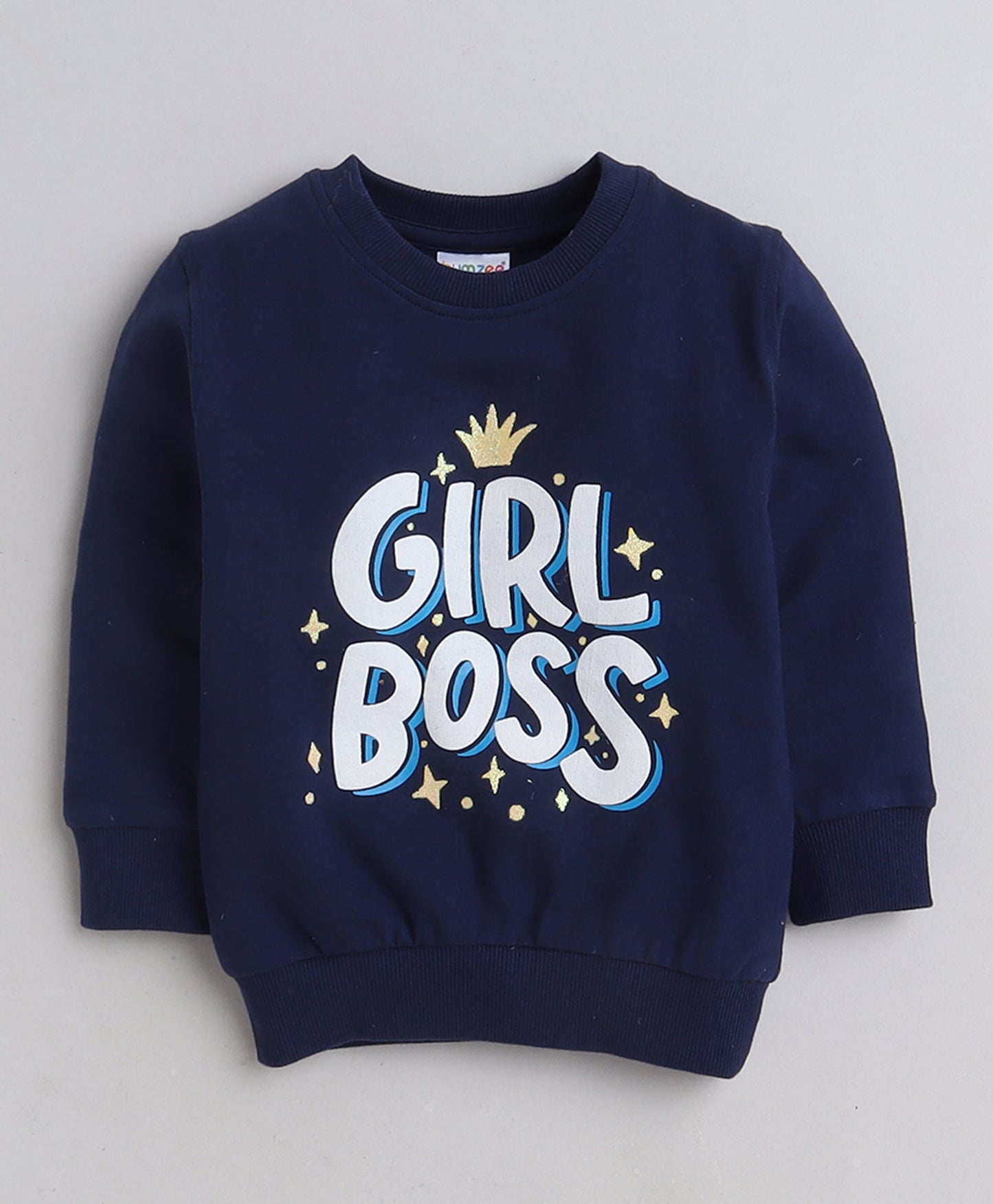 Bumzee 'GIRL BOSS' Navy Blue Sweatshirt