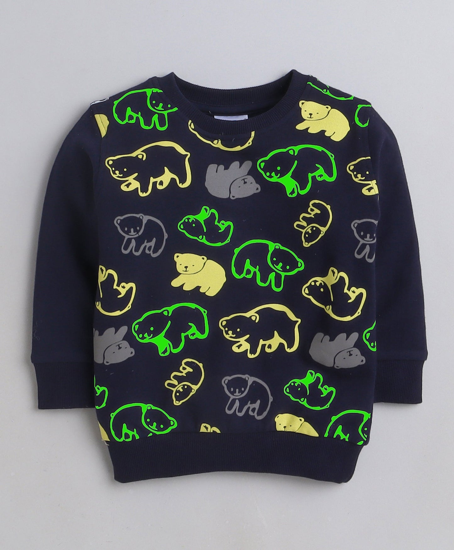 Bumzee Warm Navy All-Over Print Sweater