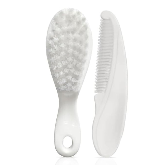 LuvLap Elegant Baby Comb & Brush Set is a gentle and safe hair grooming kit for infants, newborns, and toddlers, suitable from birth (0M+)