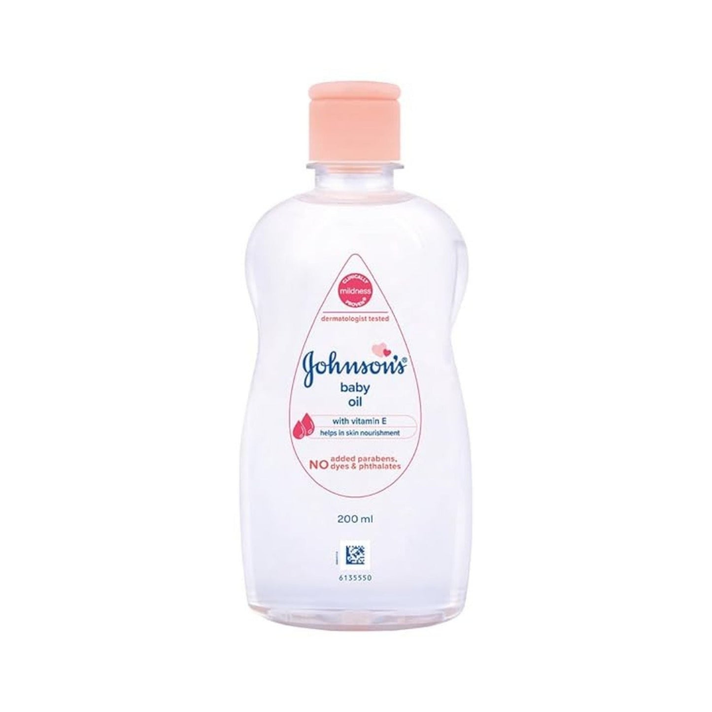 Johnson Baby Oil with Vitamin E for Easy Spread & Massage (200 ml)
