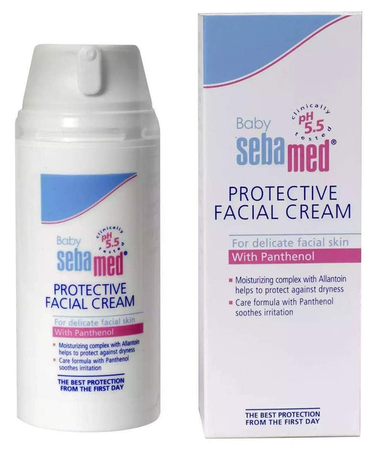 Sebamed Baby Face Protective Cream 100ml – Gentle Daily Moisturiser for Delicate Baby Facial Skin | pH 5.5 for Healthy Skin Barrier | Enriched with Panthenol, Vitamin E & Almond Oil | Dermatologist Recommended | Suitable for Newborns & Sensitive Skin