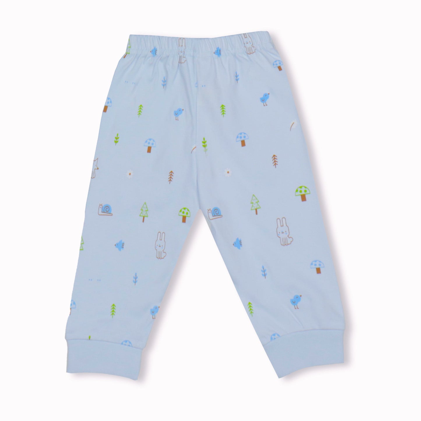 Zero Cozy Critters Pyjama Set-Warm Retro Blue for Fall Fun!