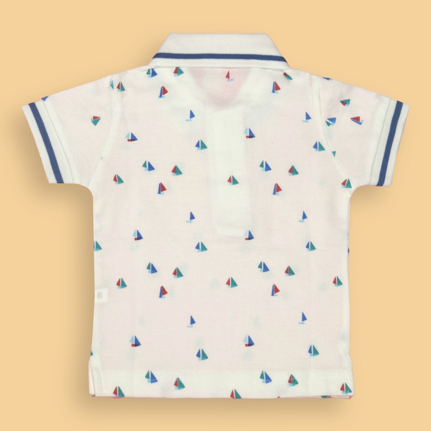Zero Boys Light Blue Cotton Printed Collar Neck T-shirt