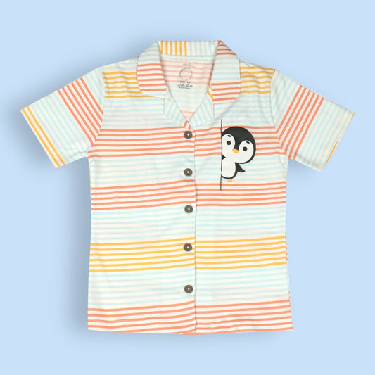Cute & Cozy Penguins of Bengaluru: Light Blue Comfort Nightwear for Girls
