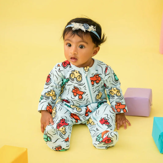 The Snuggle is Real! Light Blue All-Weather Unisex Romper