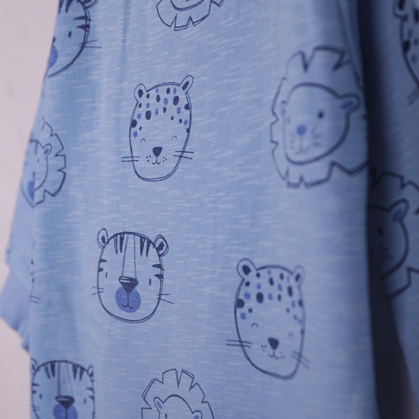 Cozy & Cute – Boys’ Light Blue Cotton Blend Romper