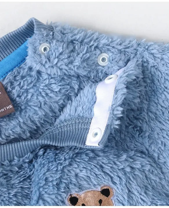 Little Kangaroos Winter Warmth Set – Soft Fur Sweatshirt & Track Pant for Smart Play