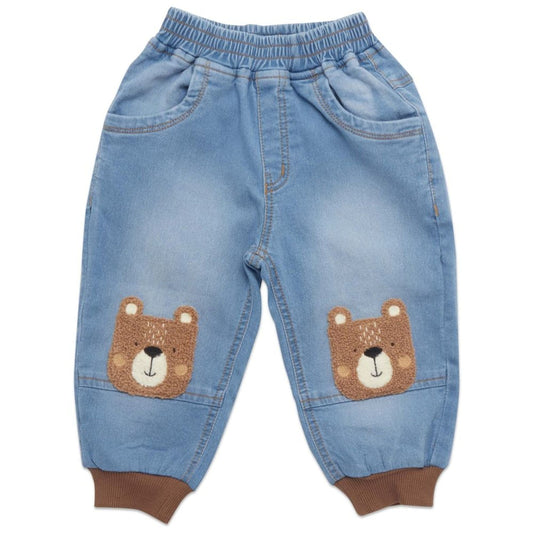 Trendy & Durable – Boys’ Sky Blue Elastic Waist Pants