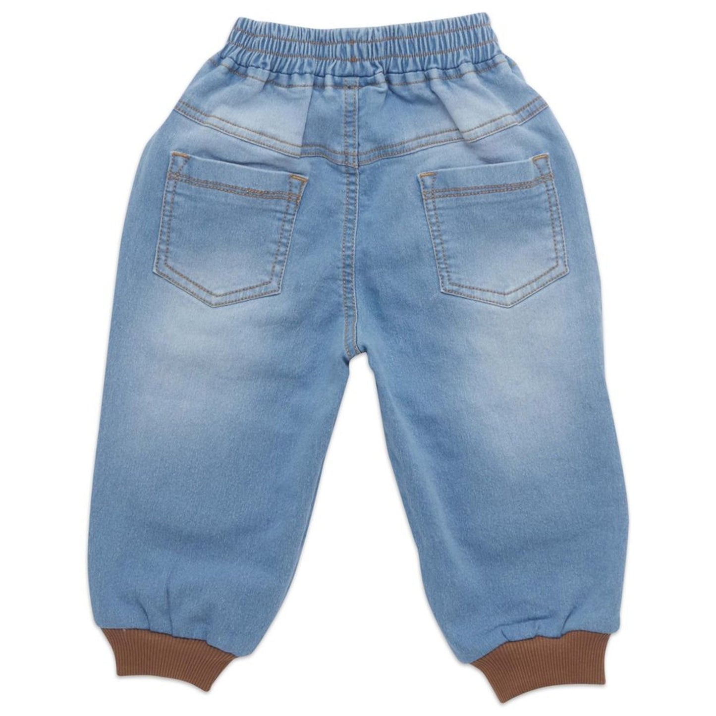 Trendy & Durable – Boys’ Sky Blue Elastic Waist Pants