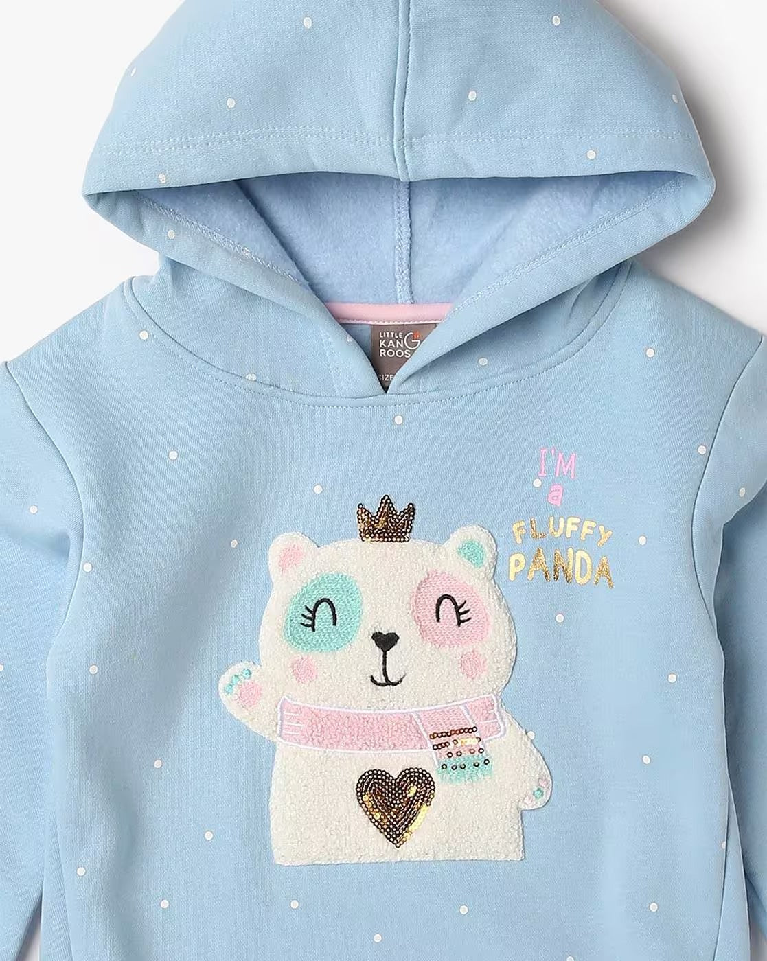 Little Kangaroos Girls’ Everyday Cozy – Sky Blue Hoodie Sweatshirt