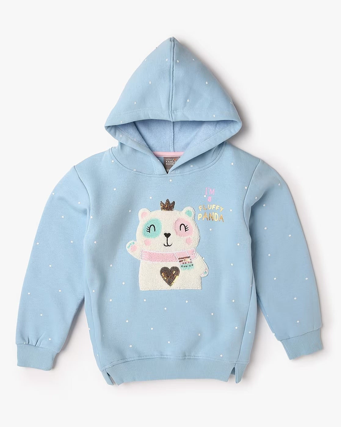 Little Kangaroos Girls’ Everyday Cozy – Sky Blue Hoodie Sweatshirt