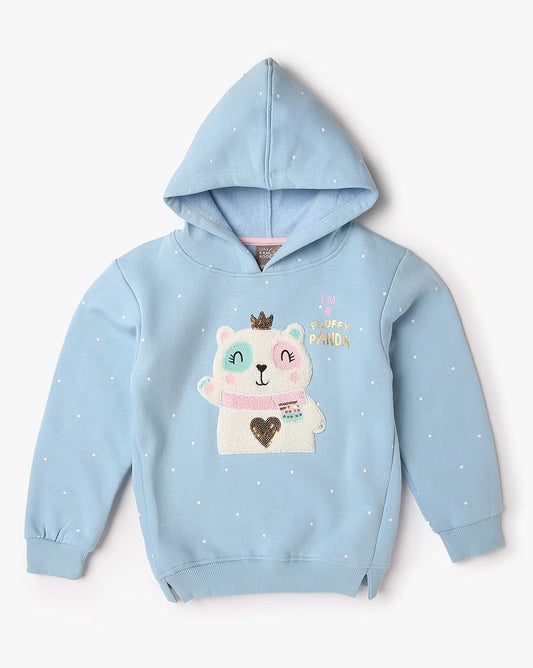 Little Kangaroos Girls’ Everyday Cozy – Sky Blue Hoodie Sweatshirt