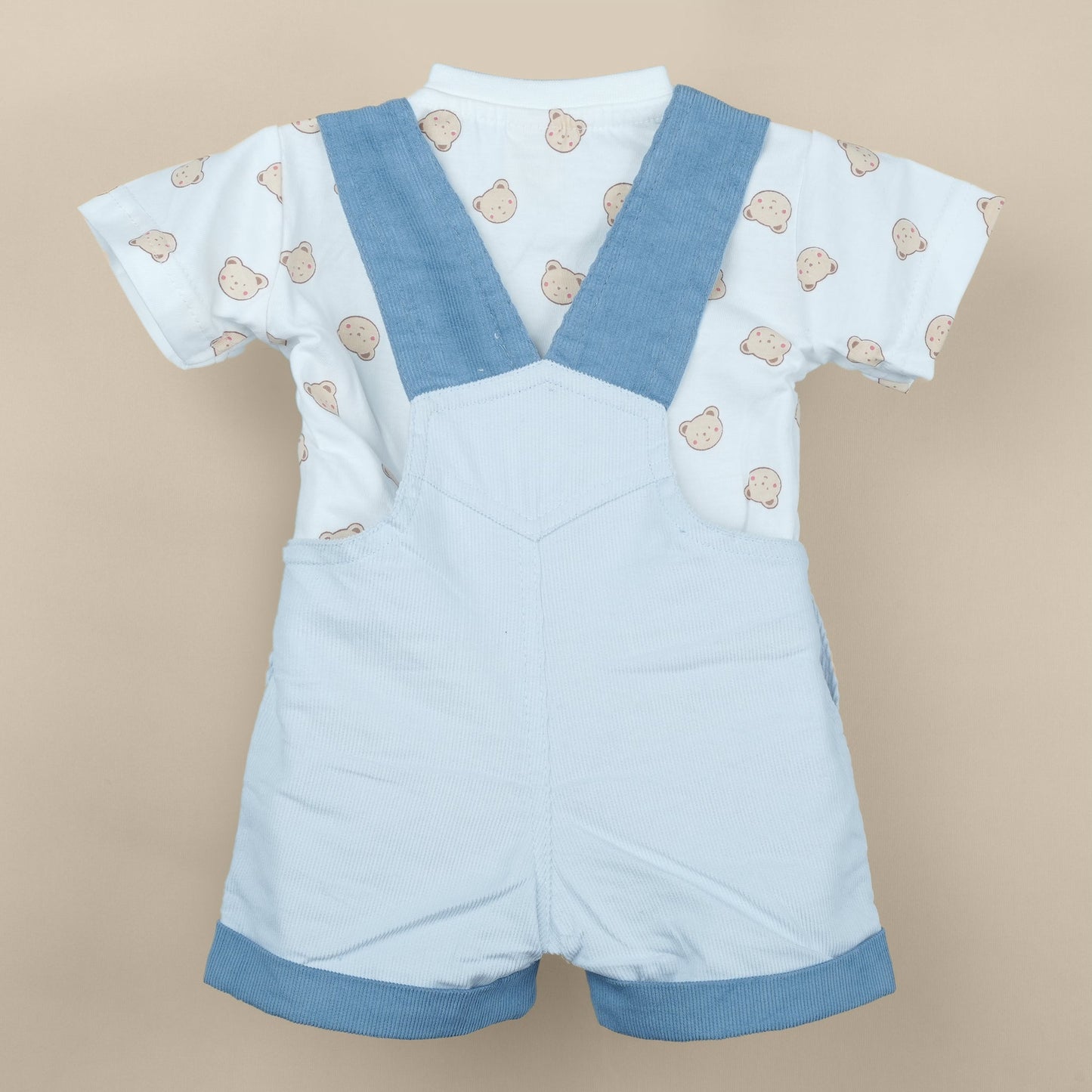 Playful Days – Unisex Sky Blue Outdoor Dungaree Combo