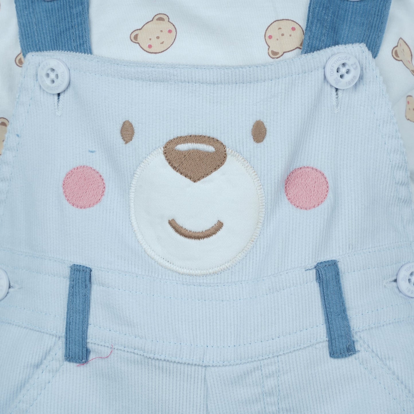 Playful Days – Unisex Sky Blue Outdoor Dungaree Combo
