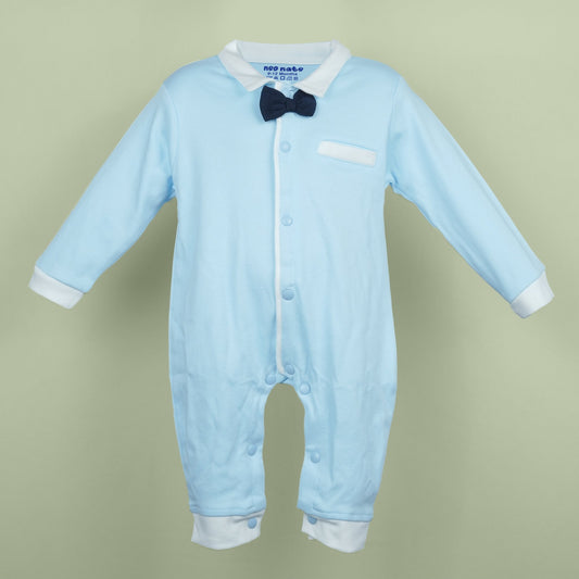 Little Gentle Touch – Neo Nate Light Blue Unisex Cotton Romper