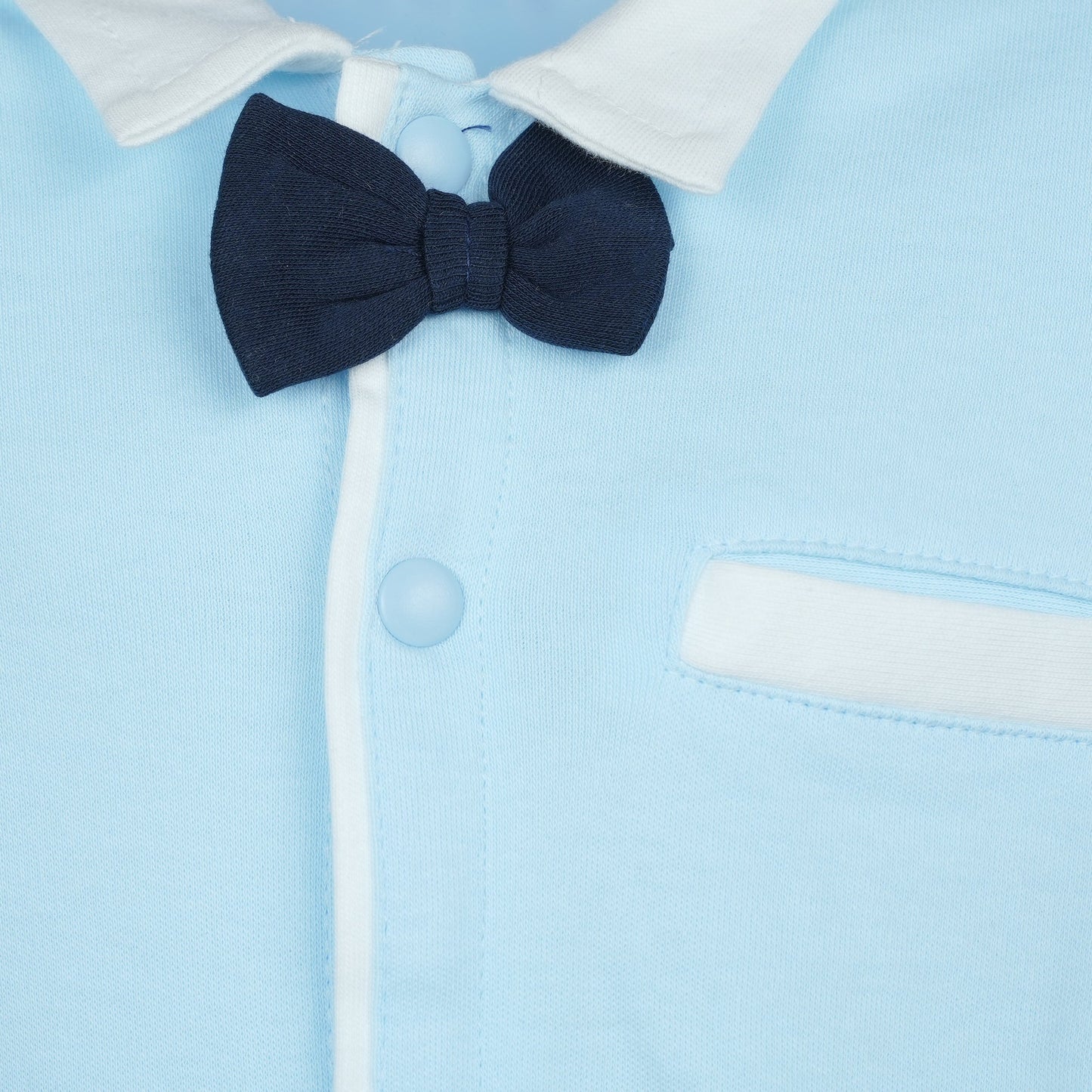 Little Gentle Touch – Neo Nate Light Blue Unisex Cotton Romper