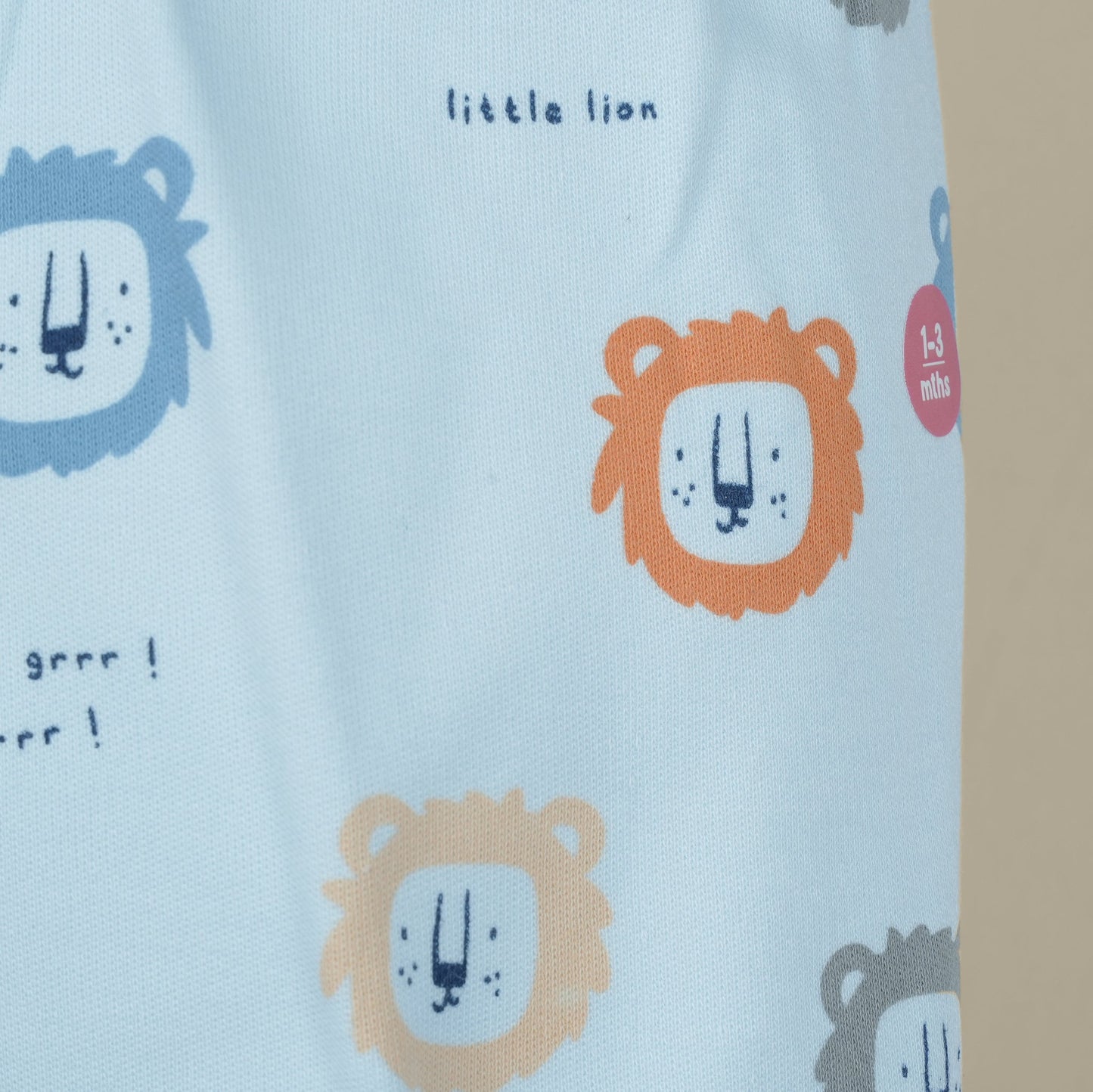 Pink Rabbit Girls Light Blue All-Over Print Cotton Leggings | Skinny Fit Winter Essential