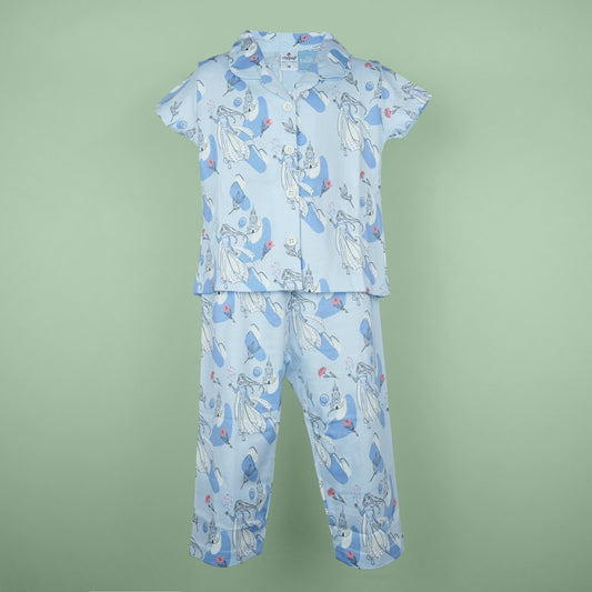 Sky Blue Polo Pyjama Set