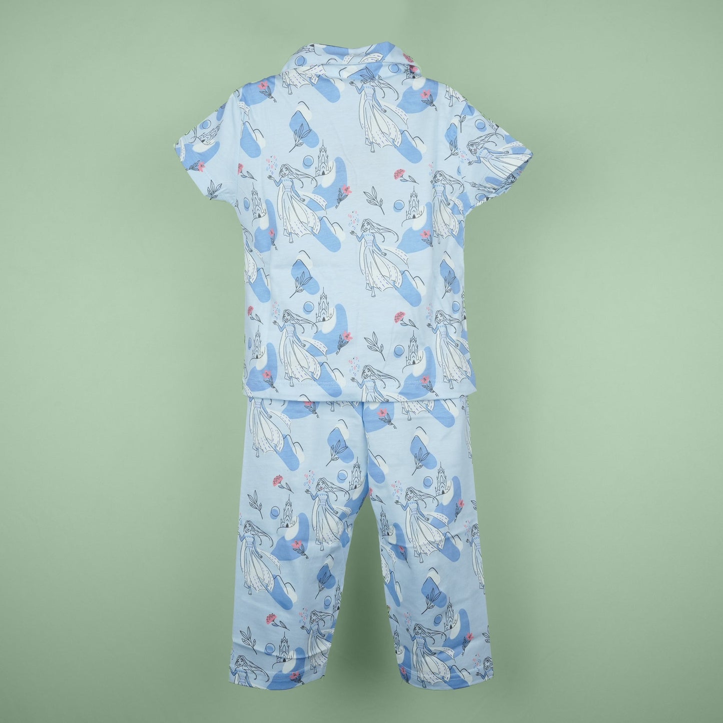 Sky Blue Polo Pyjama Set