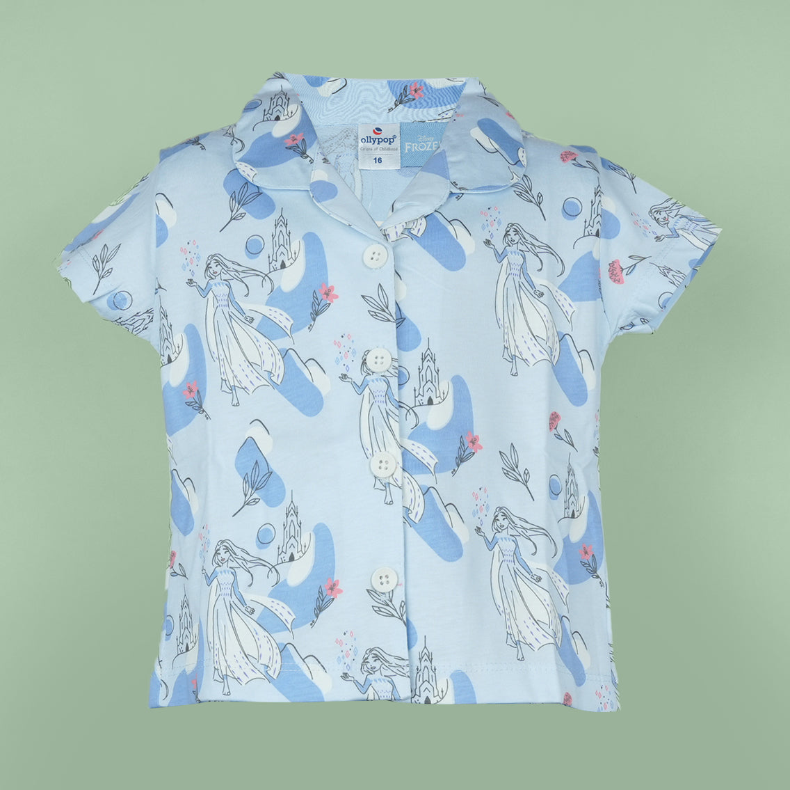 Sky Blue Polo Pyjama Set