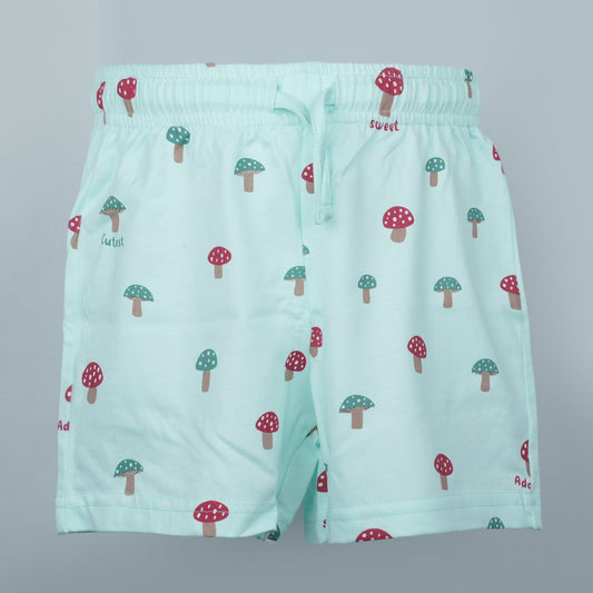 Sky Blue Mid-Thigh Drawstring Shorts
